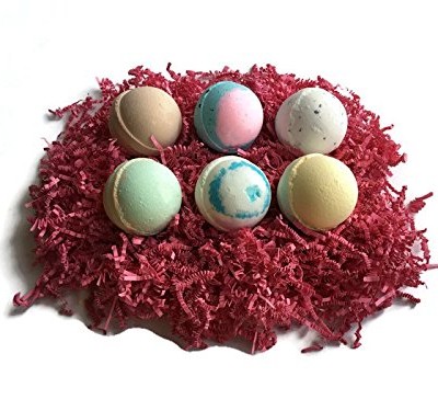 Bath-Bombs-Gift-Set-6-Extra-Large-Size-45-oz-per-Scent-Lavender-Cucumber-Melon-Moonlight-Rose-Grapefruit-Tangerine-Vanilla-Biscotti-and-Cool-Water-Aromatherapy-Bath-Fizzies-by-Oliver-Rocket-0